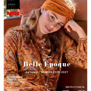 Ontdek Belle Époque van Katia Fabrics: een stijlvol naaipatroonmagazine met patronen voor baby, kind en vrouw, vol inspiratie voor herfst-winter 2026/2027.